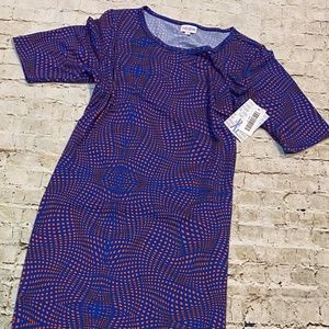 New York Knicks Colors Blue and Orange Lularoe Julia dress XL